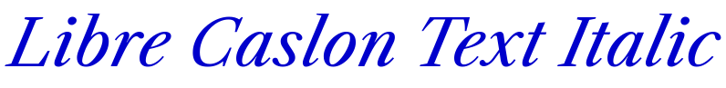 Libre Caslon Text Italic 字体